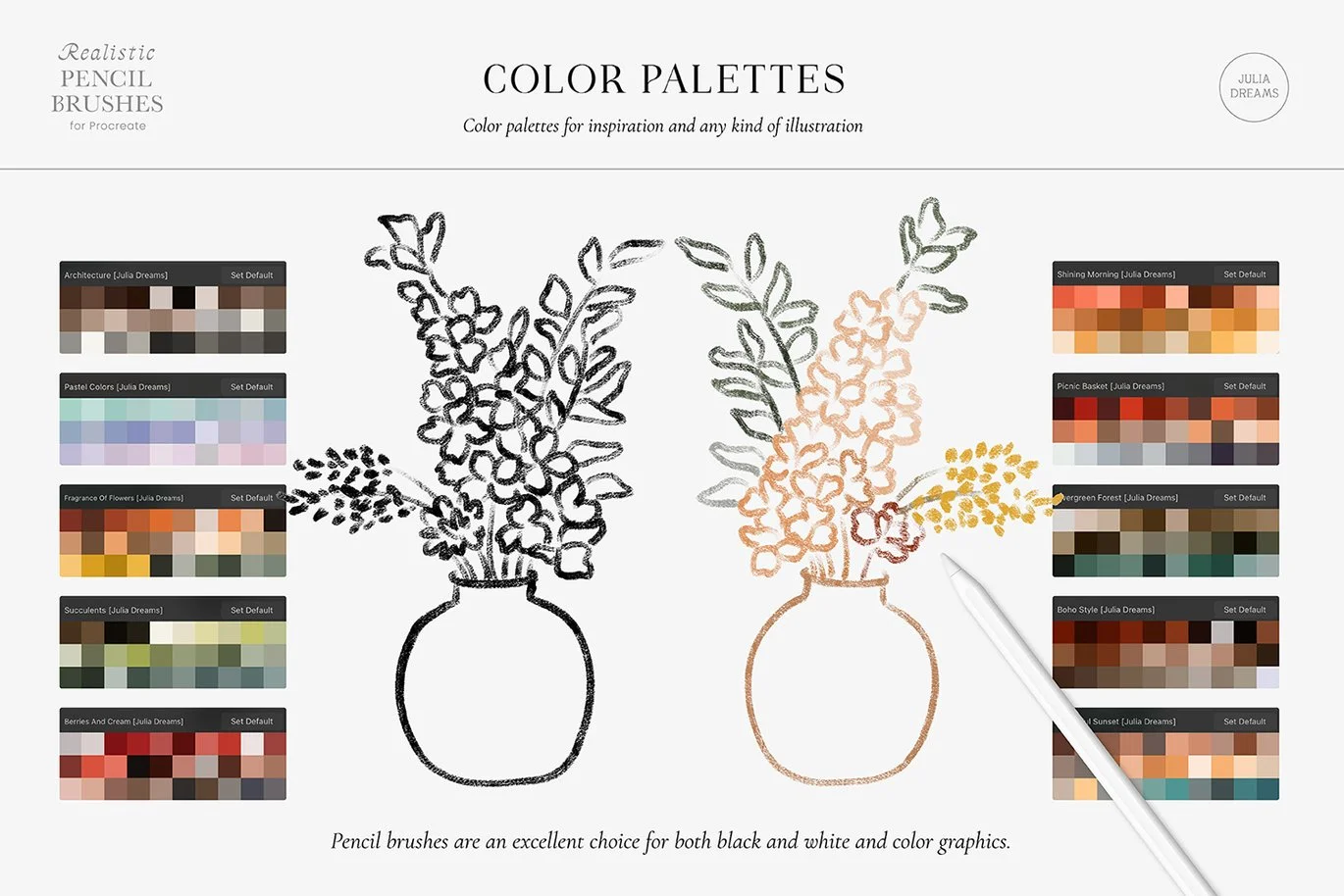 Realistic Pencil Procreate Brushes