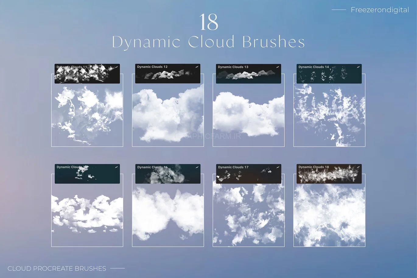 Dynamic Clouds Procreate Brushes
