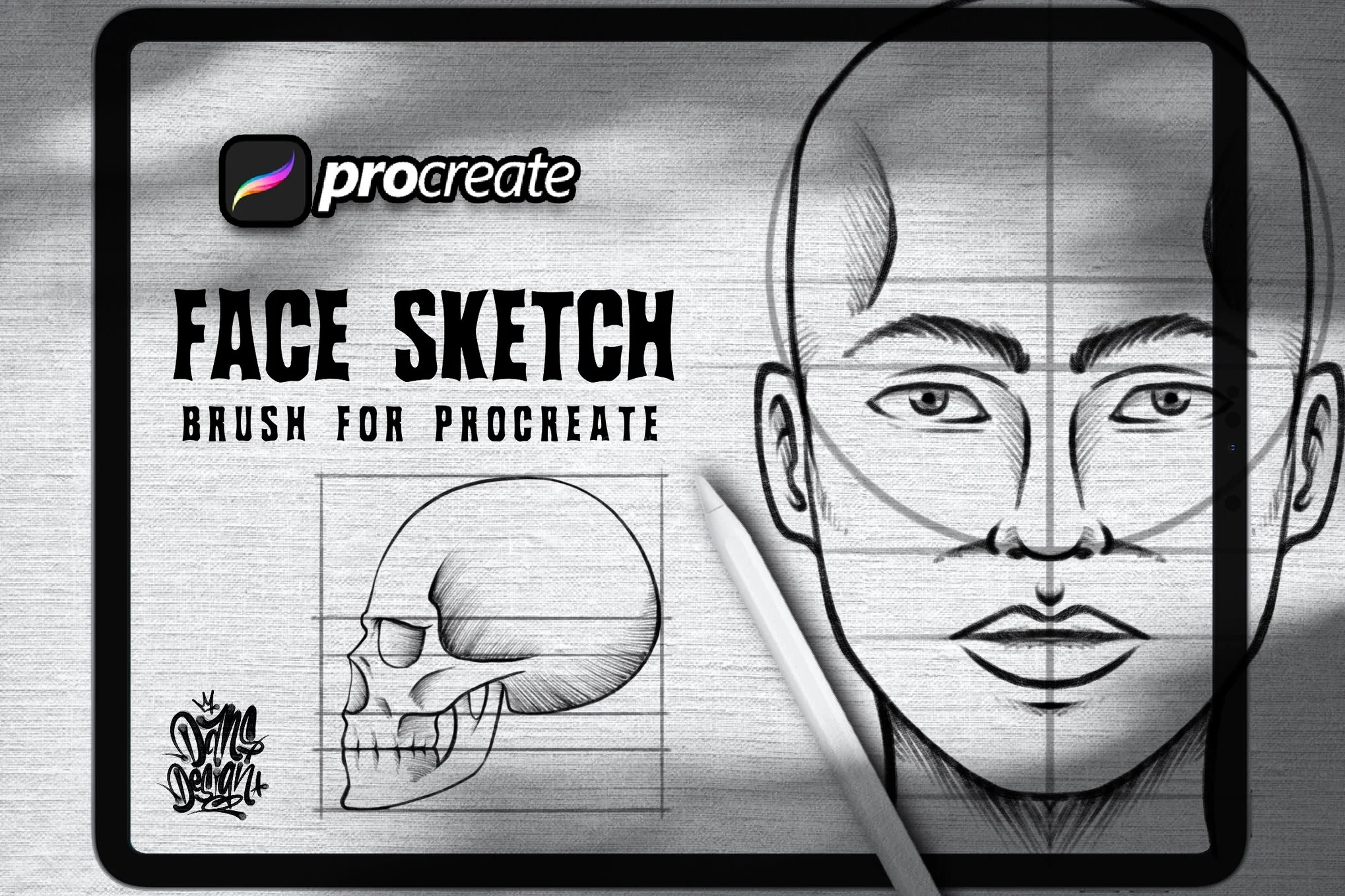 Face Skecth Brush For Procreate