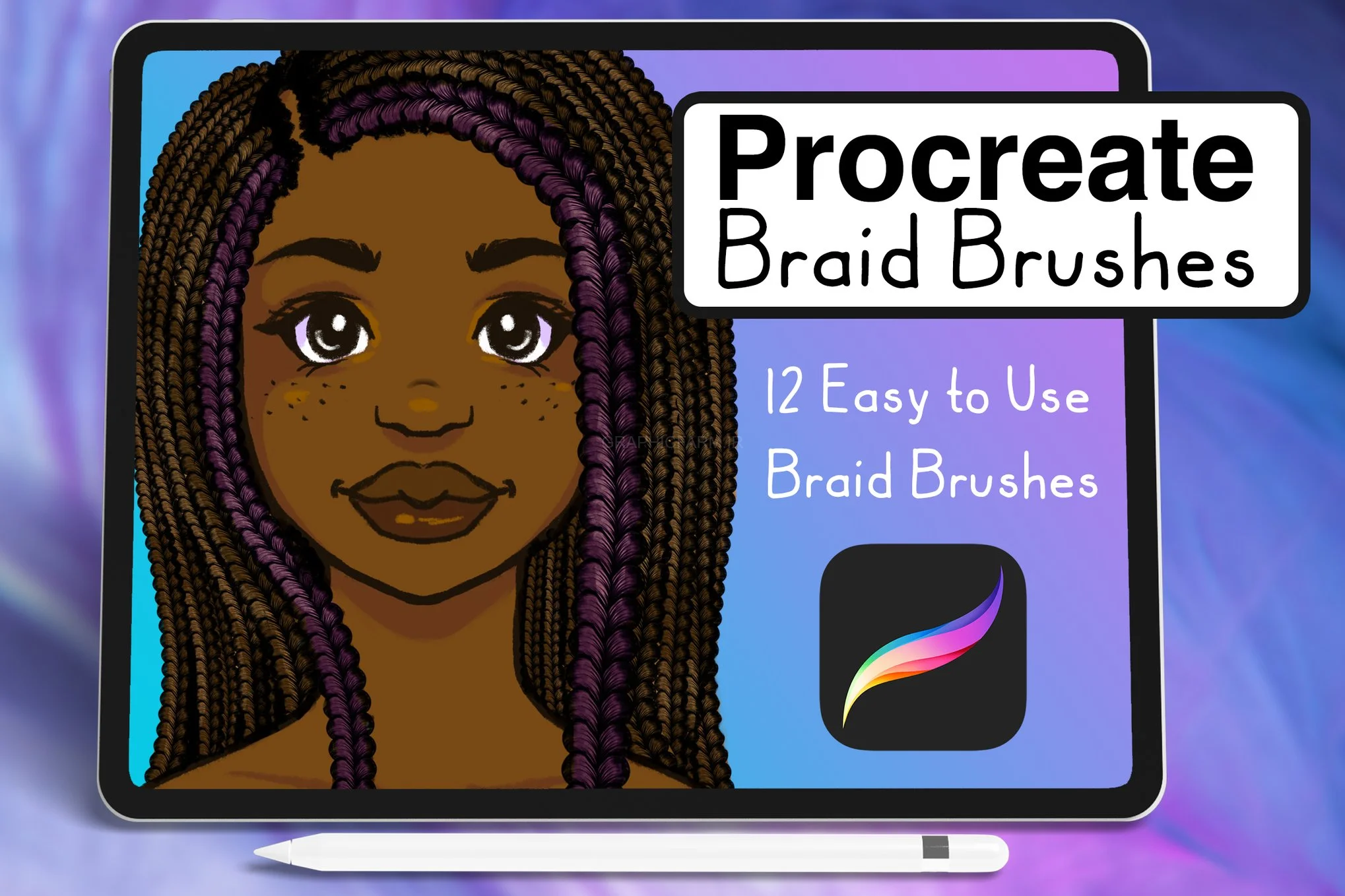Braid Hair Brushes For Procreate (Easy Braids)