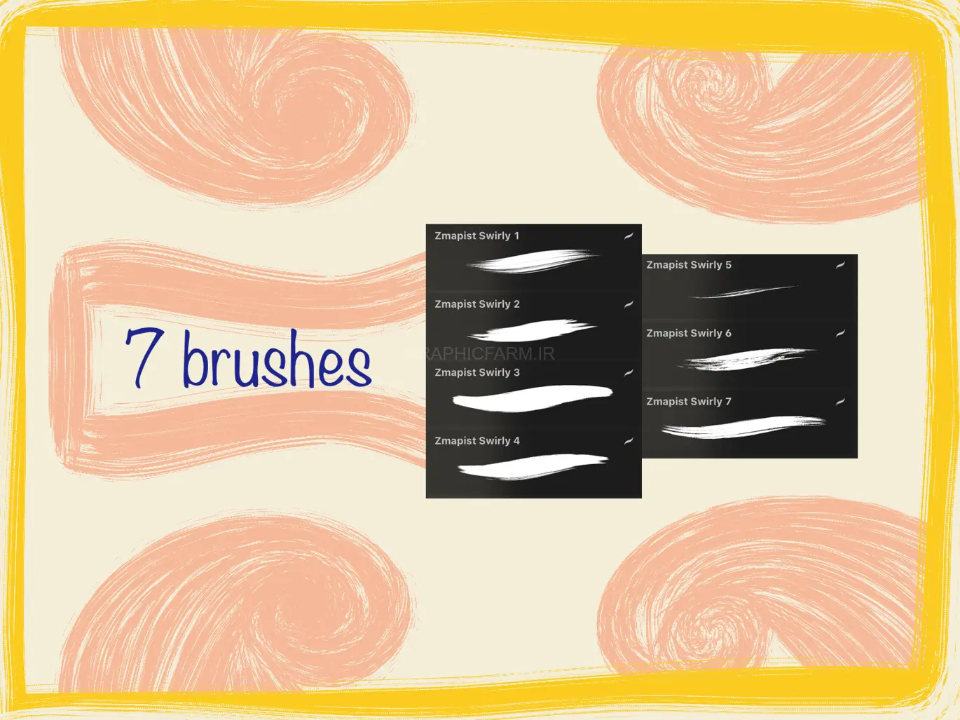 Frizzy Swirls Procreate Brushes