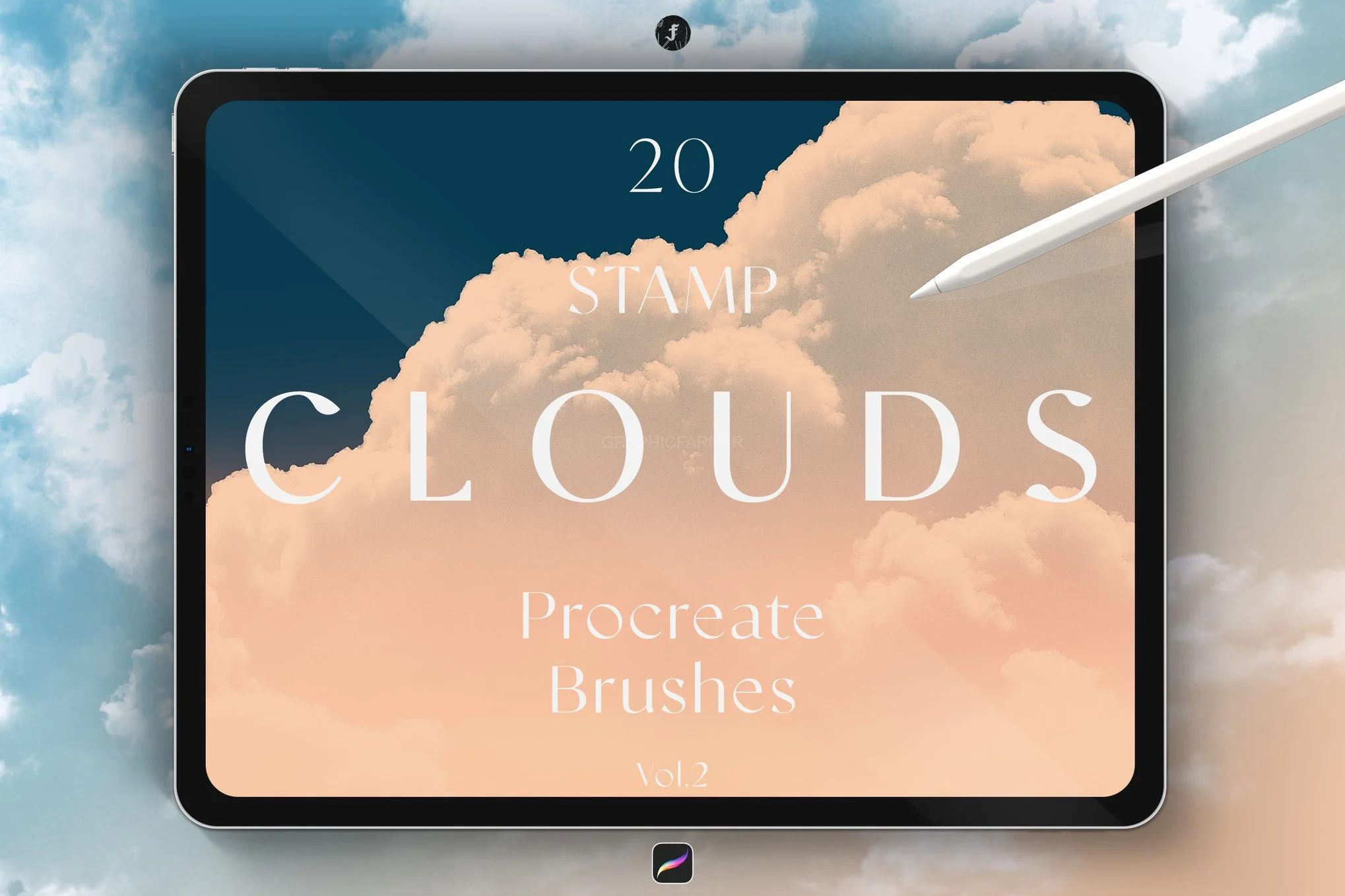 Stamp Clouds Procreate Brushes Vol.2