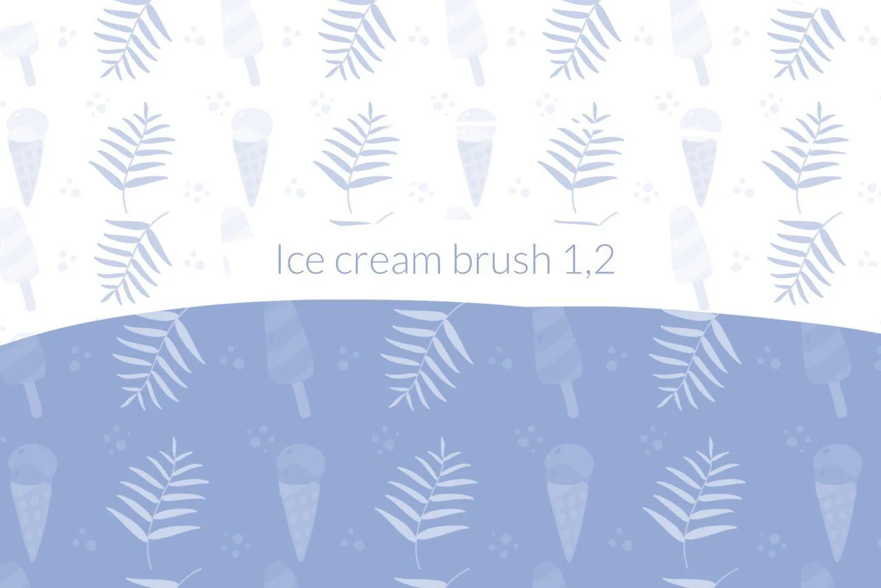 Ice Cream Retro Pattern Brushes Procreate