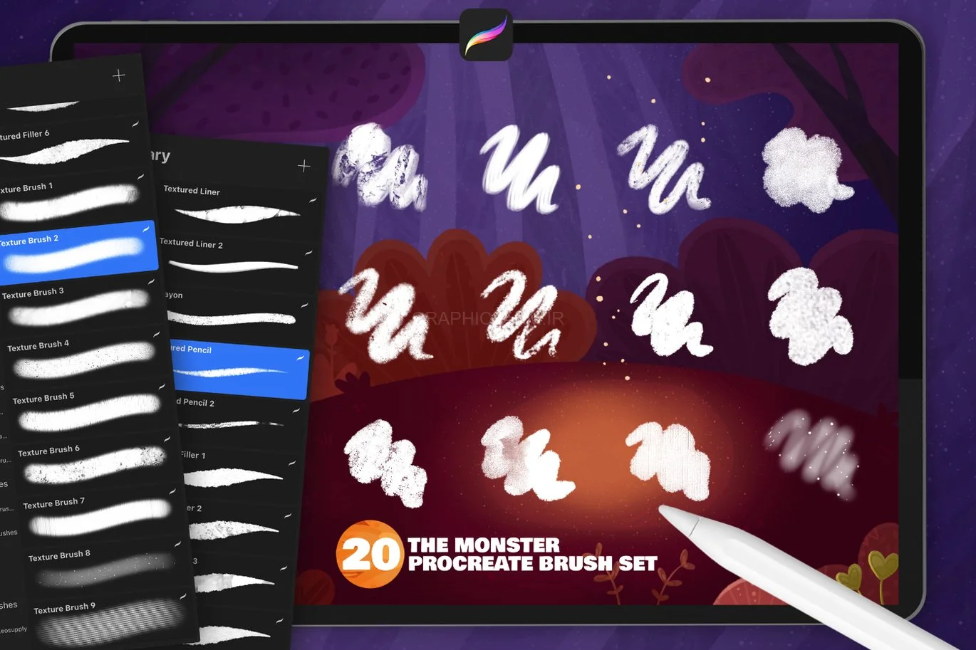 The Monster: Procreate Brushes
