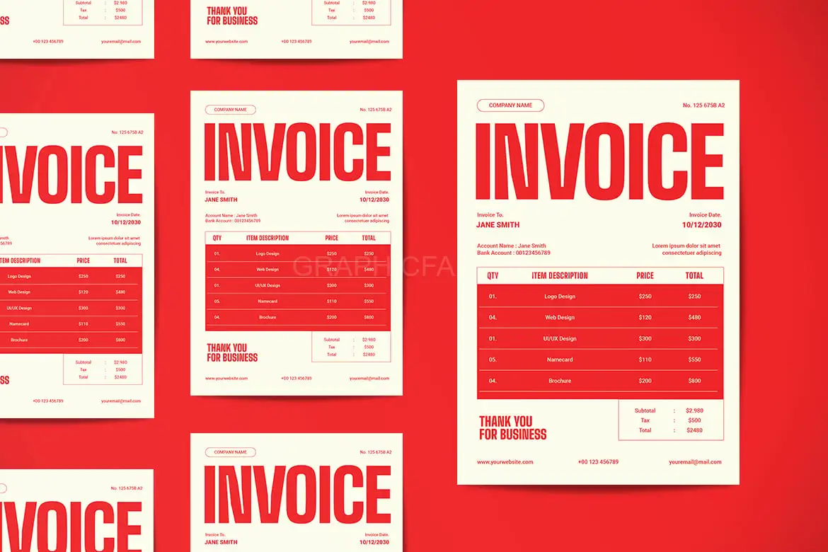 Bold Minimalist Invoice