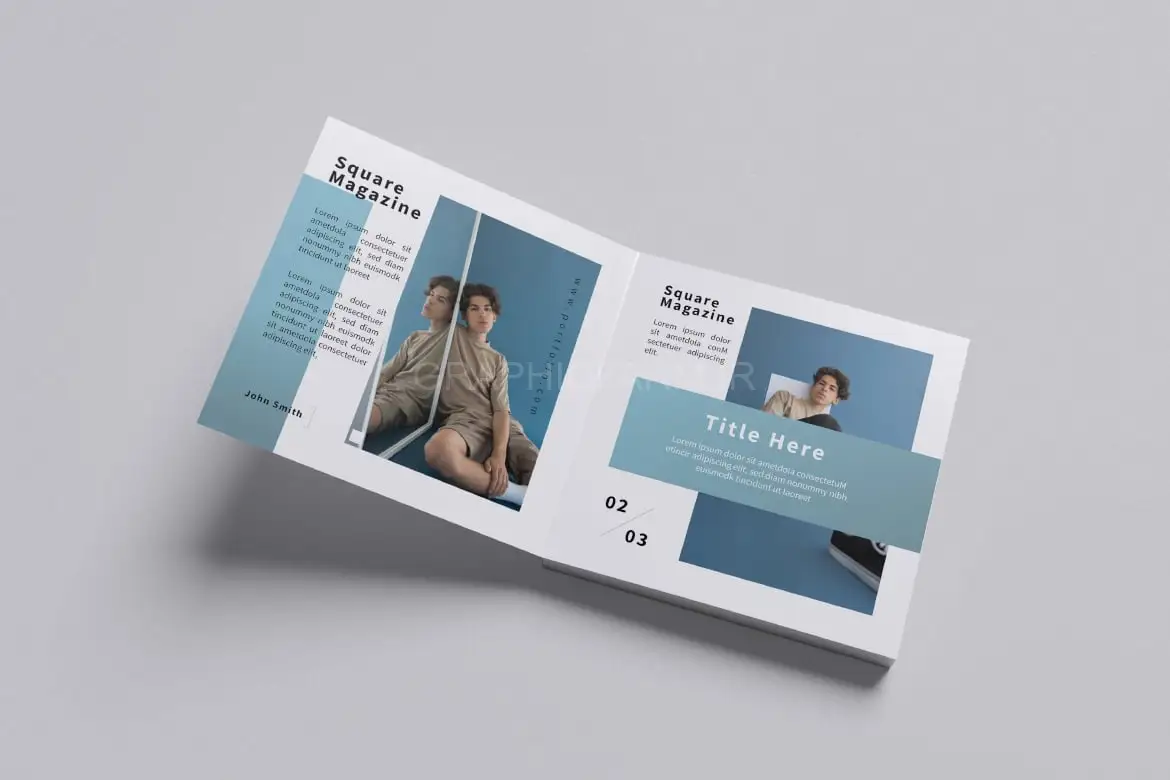 Square Magazine Mockup