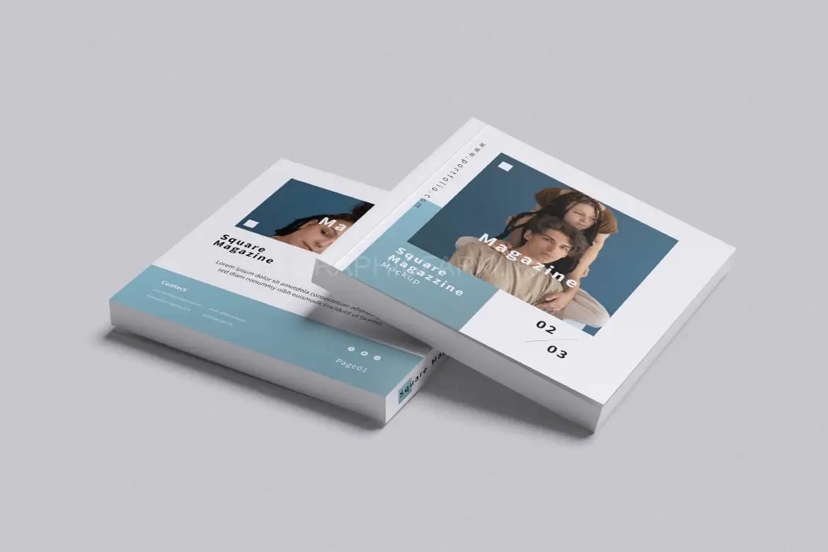 Square Magazine Mockup