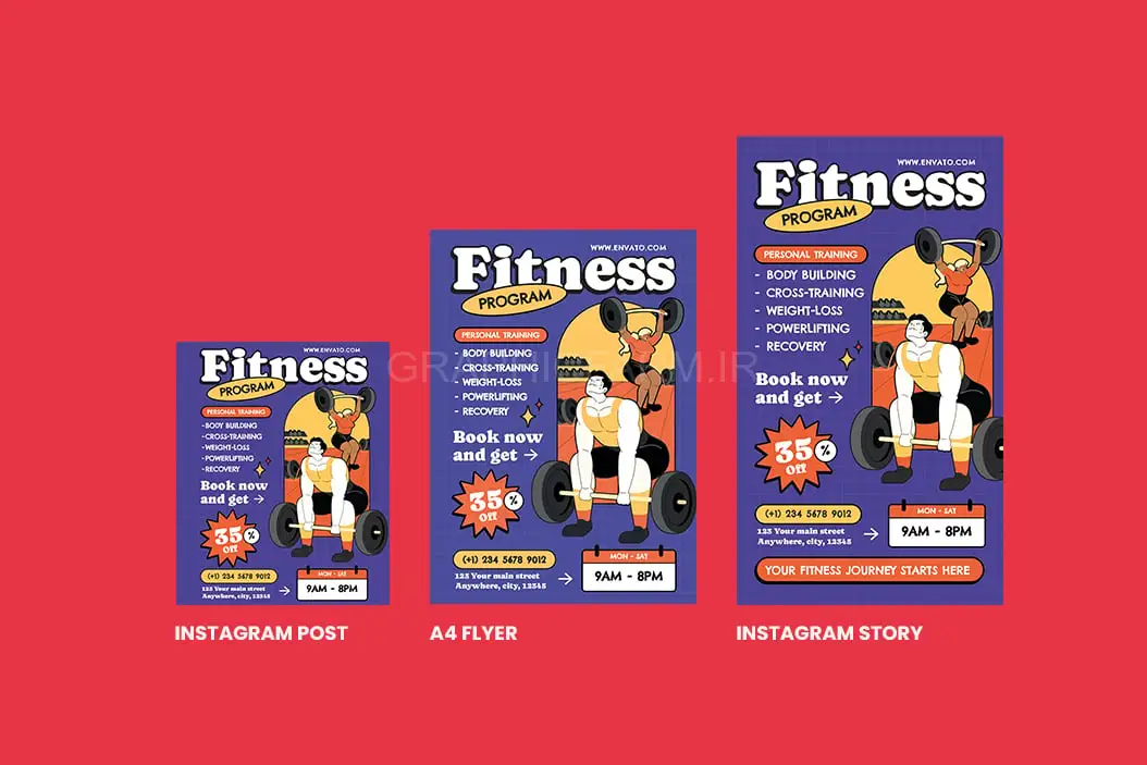Gym Fitness Program Promo Flyer