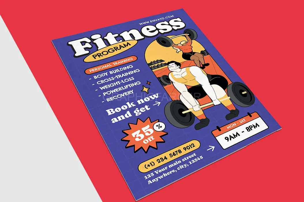Gym Fitness Program Promo Flyer