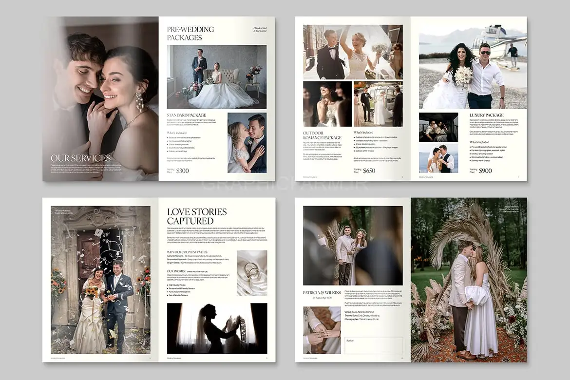 Wedding Photographer Brochure Template
