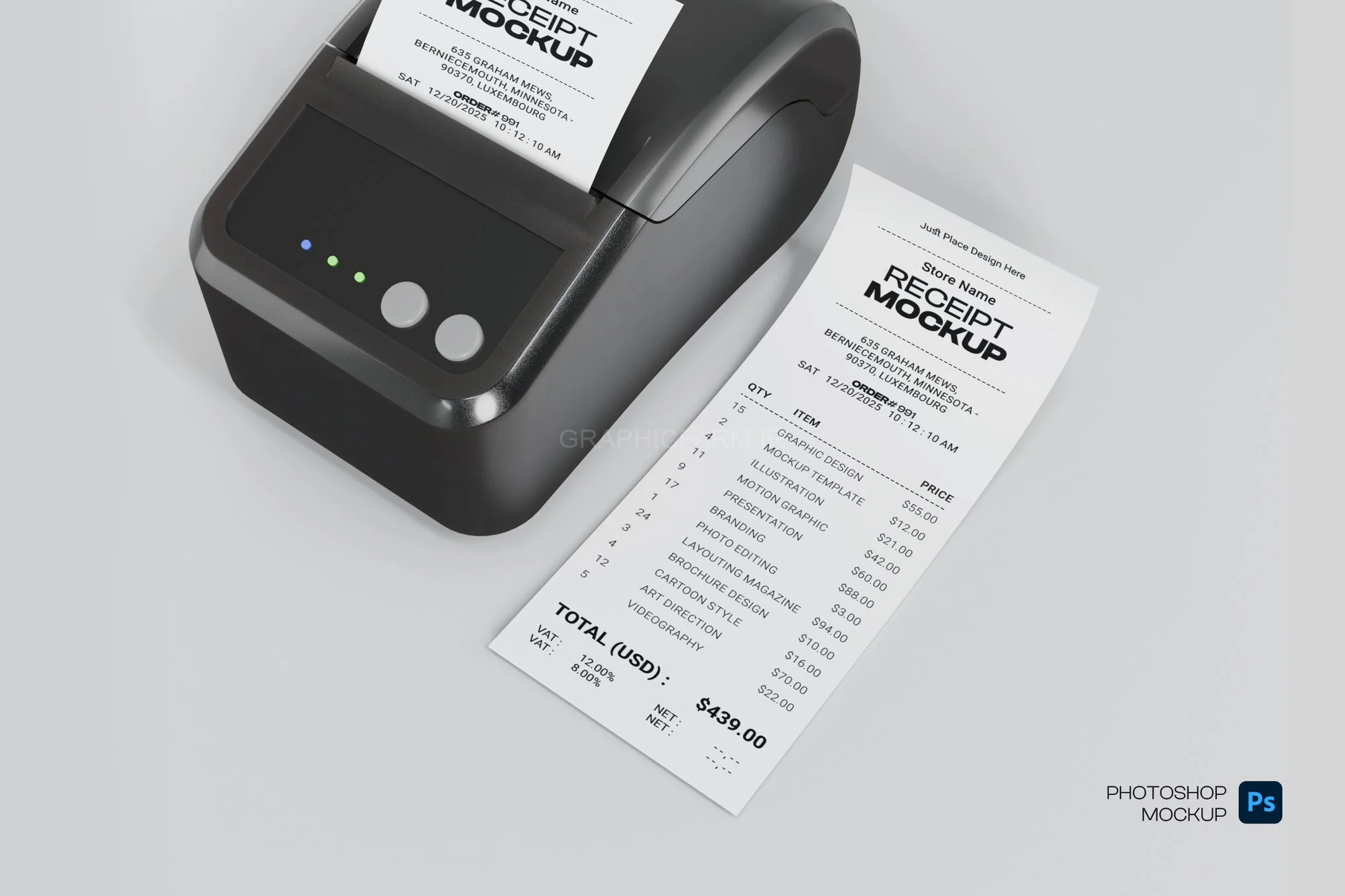 Receipt Mockup