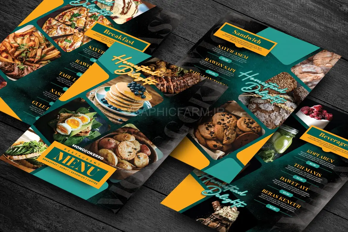 Grunge Fusion Food Menu