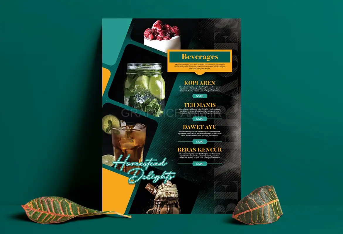 Grunge Fusion Food Menu