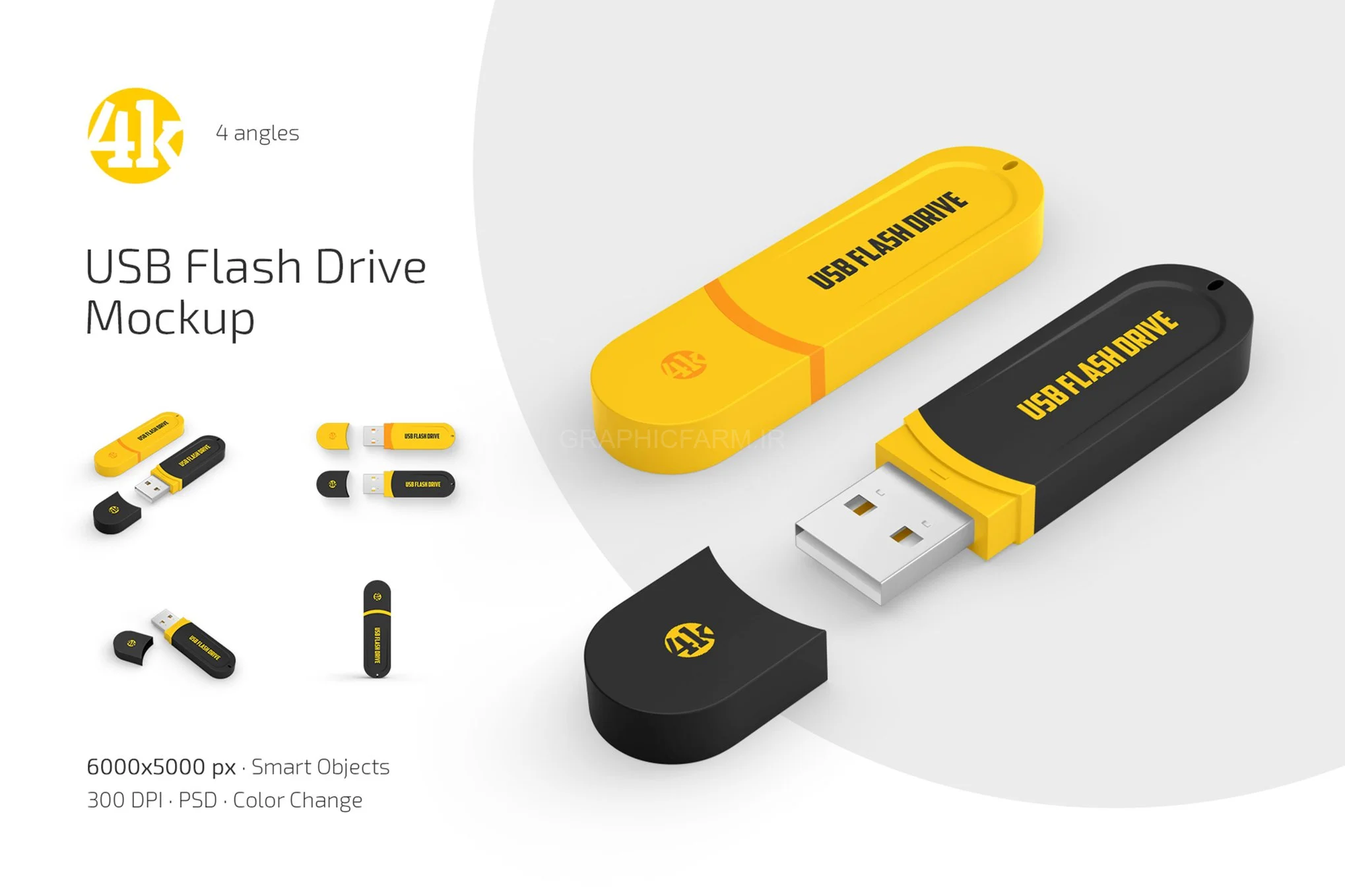 USB Flash Drive Mockup Set