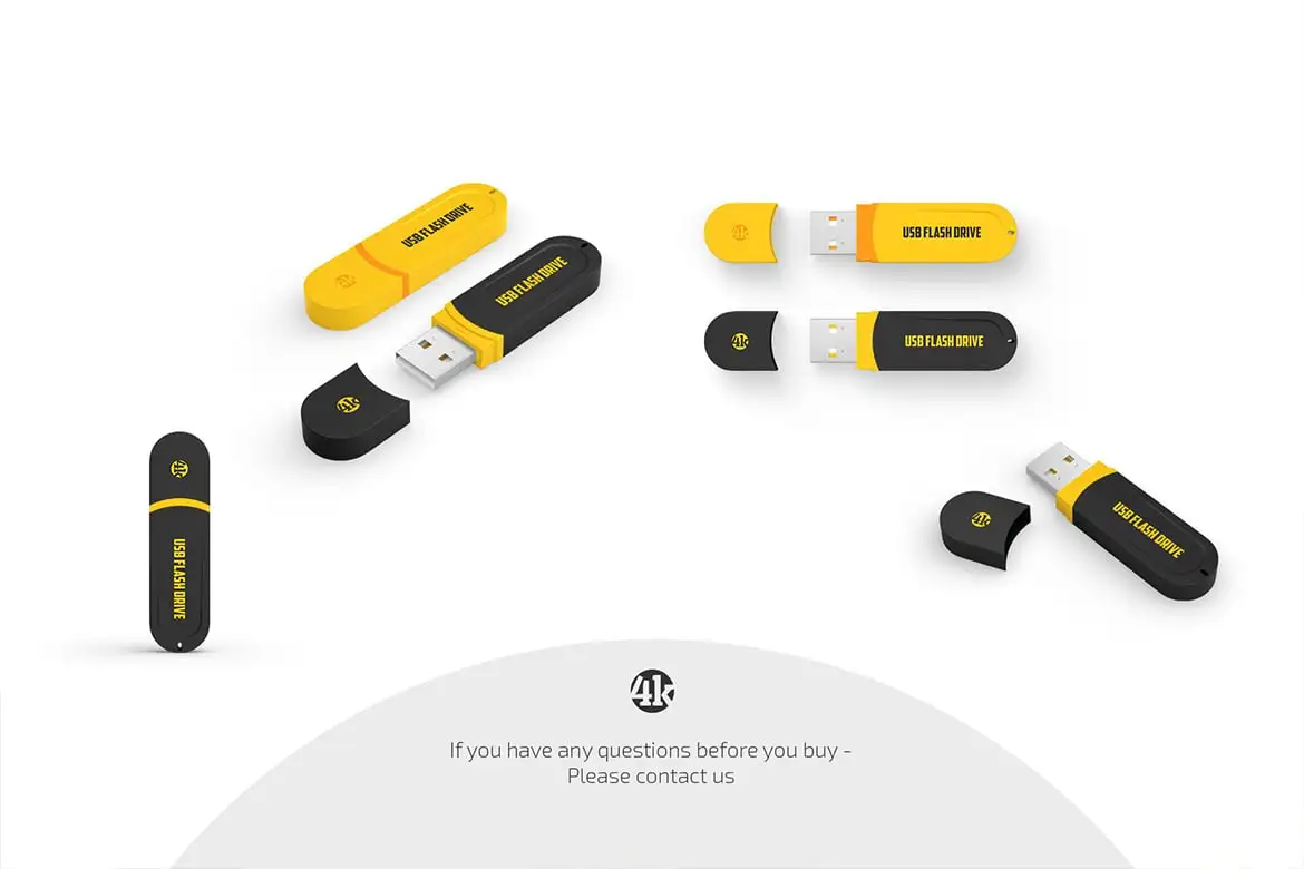 USB Flash Drive Mockup Set