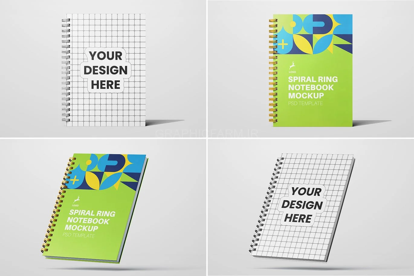 A5 Wirebound Notebook Mockup