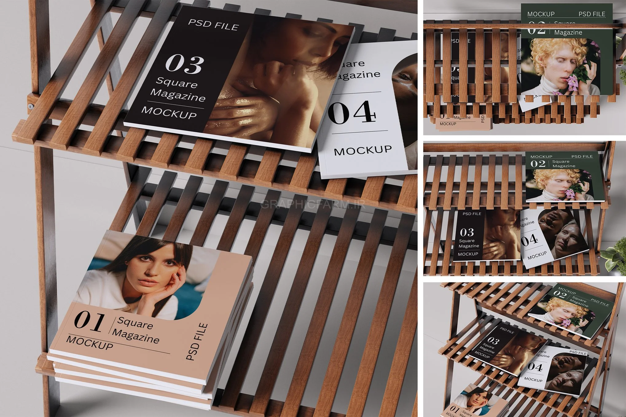 Square Magazine Mockup