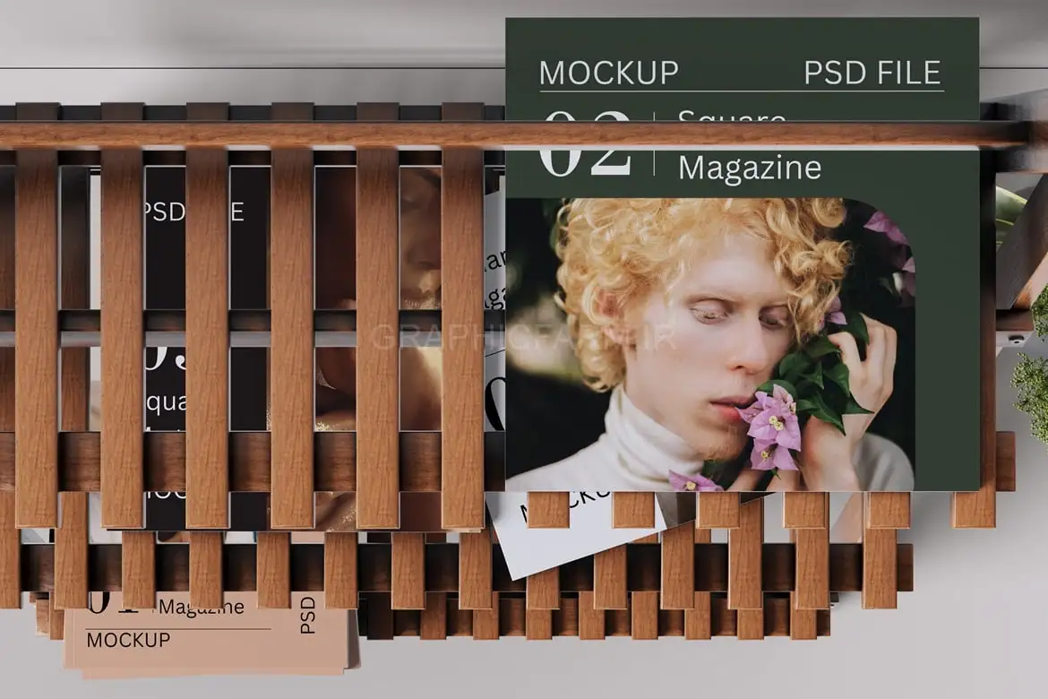 Square Magazine Mockup