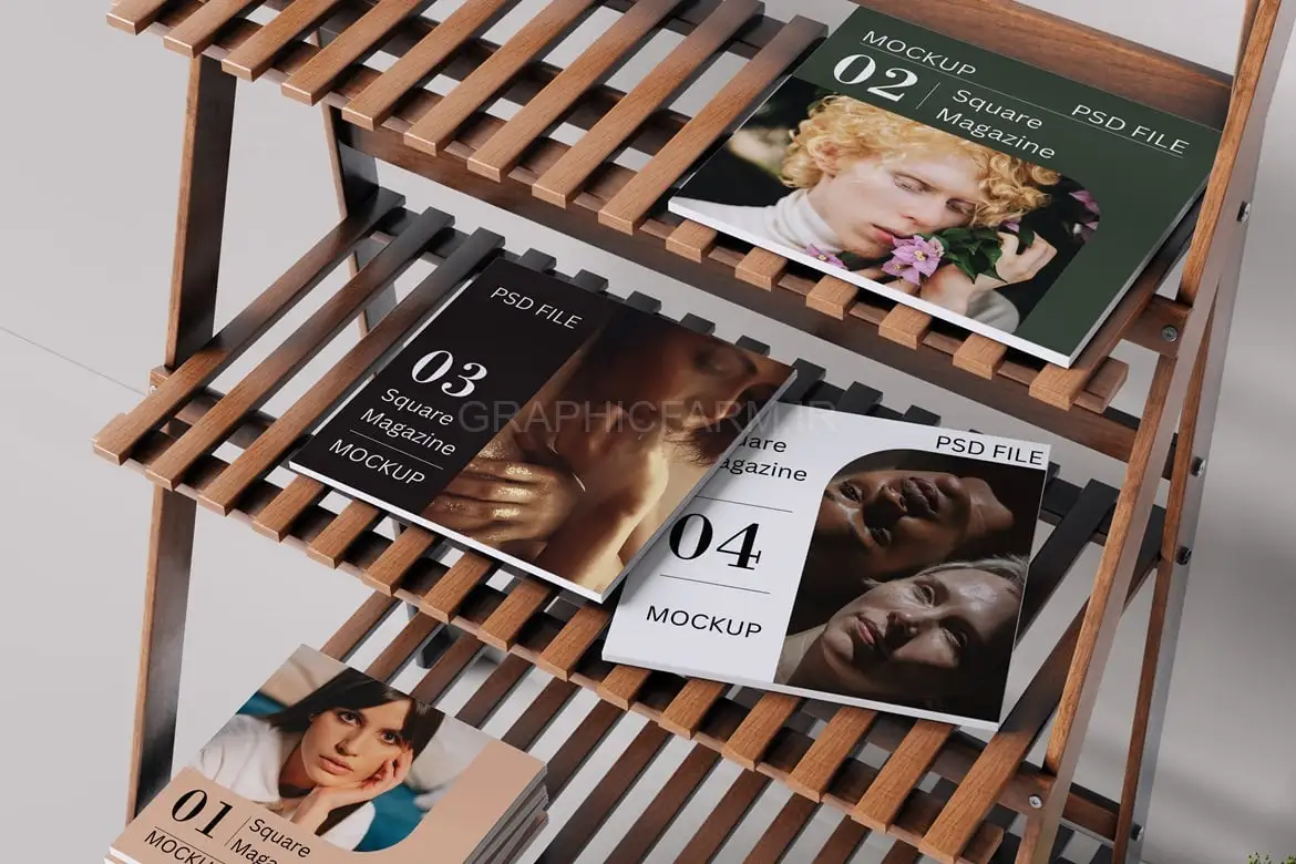 Square Magazine Mockup