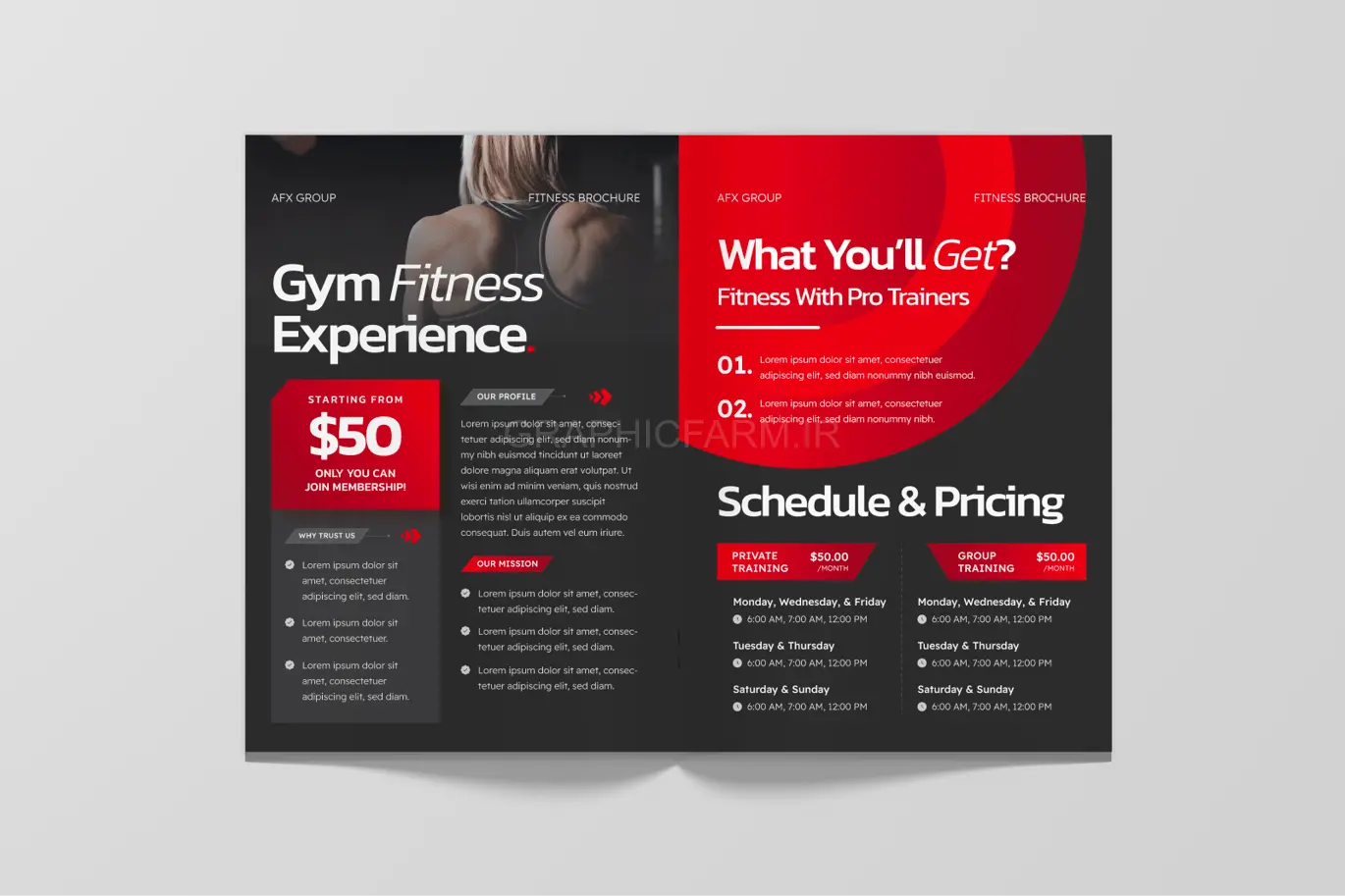 Gym Bifold Brochure