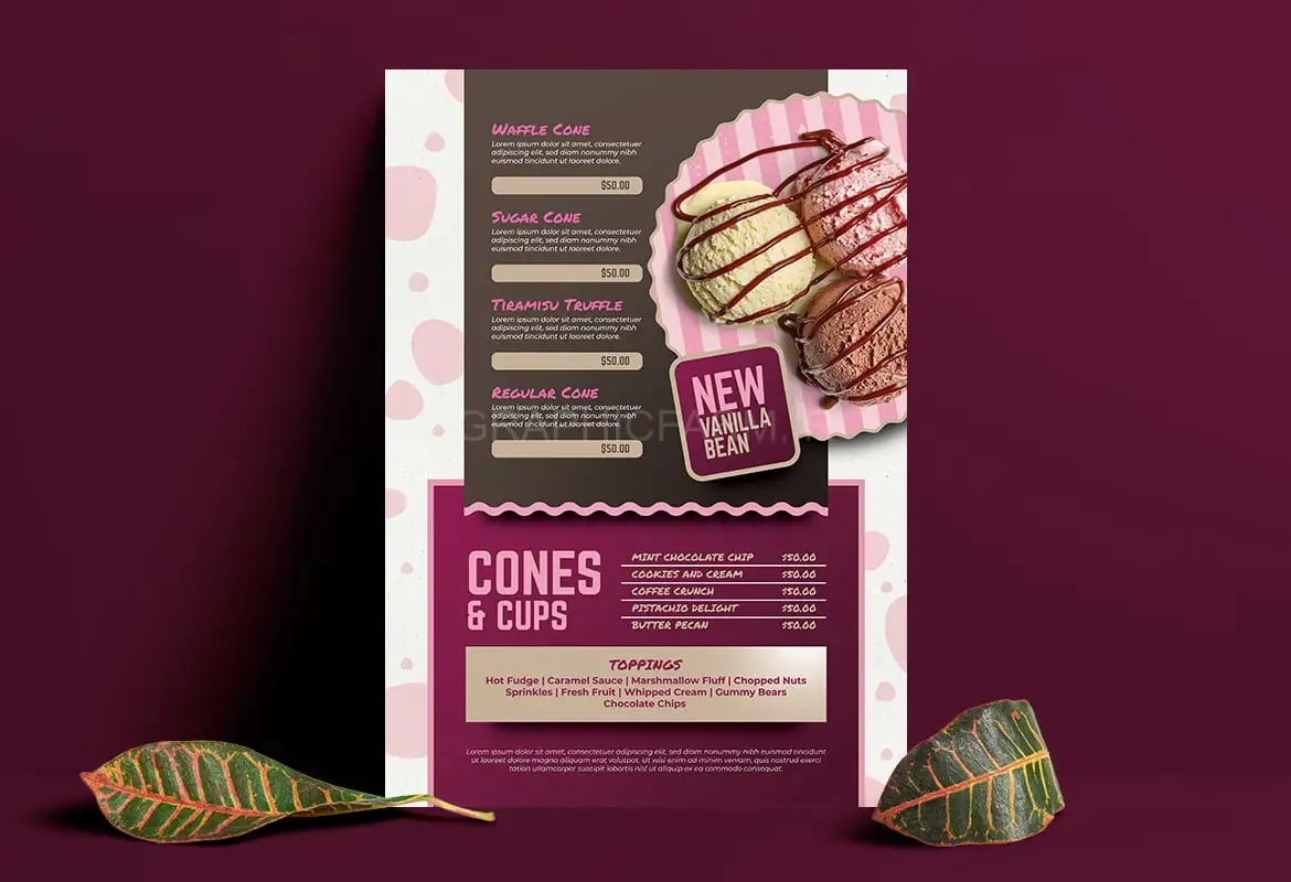 Ice Cream Menu