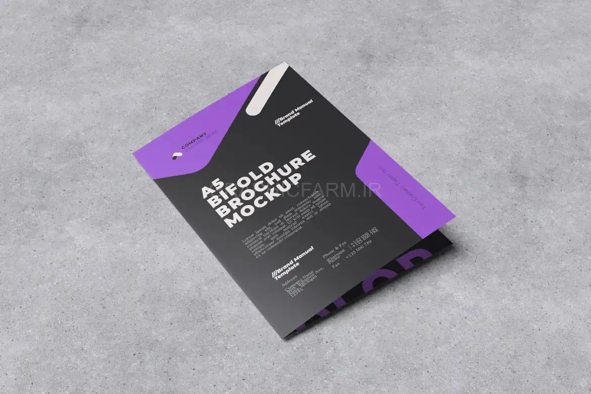 A5 Bifold Brochure Mockup