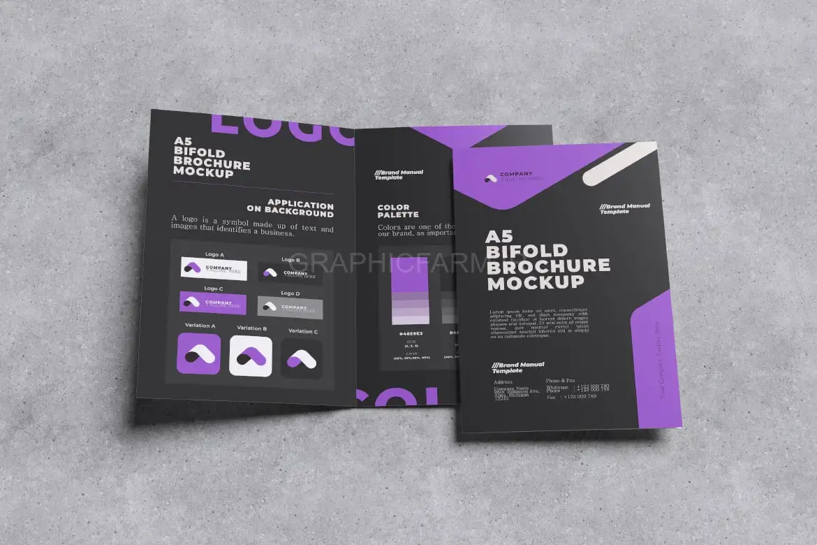 A5 Bifold Brochure Mockup