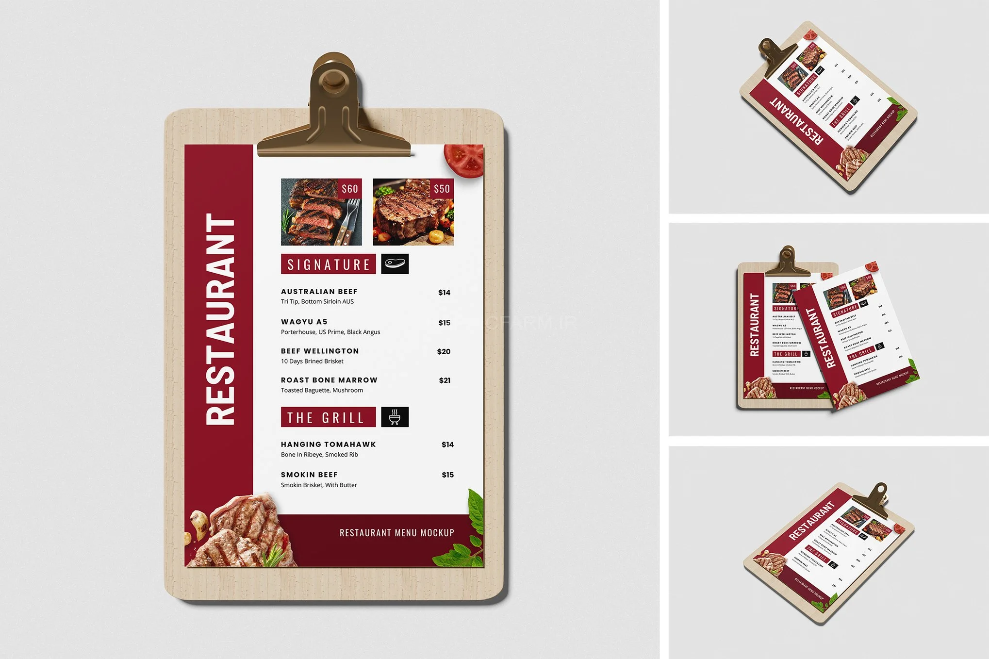 Restaurant Menu Mockup