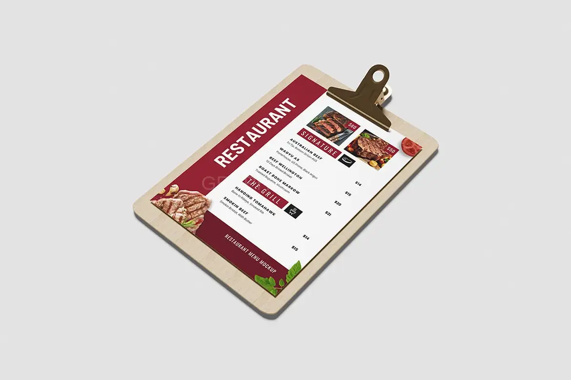 Restaurant Menu Mockup