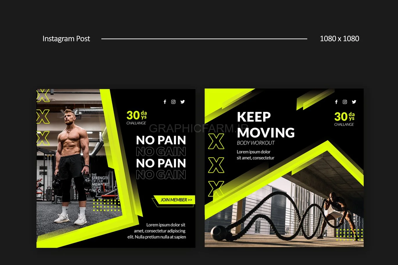 Gym & Fitness Instagram Post