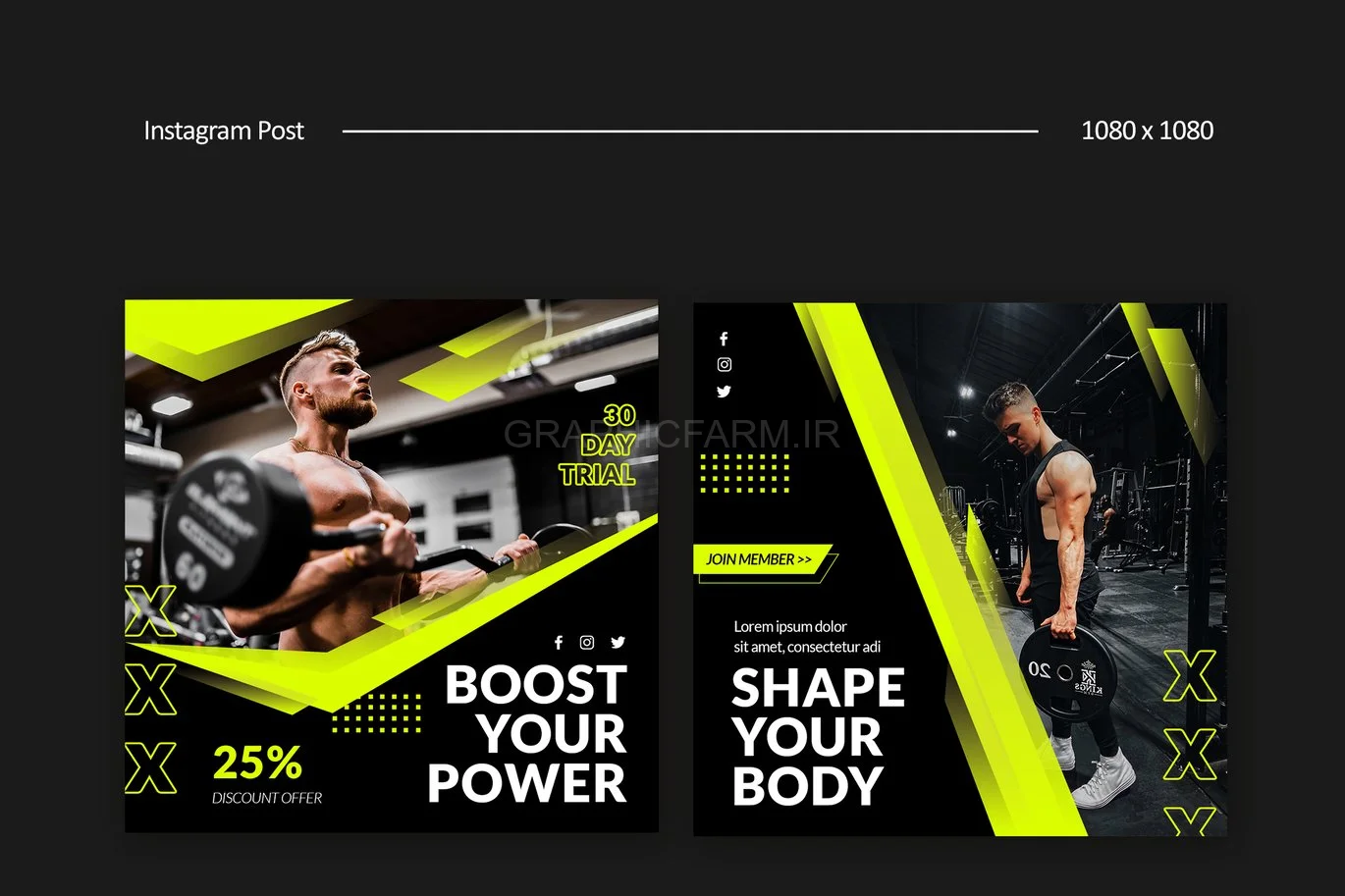 Gym & Fitness Instagram Post