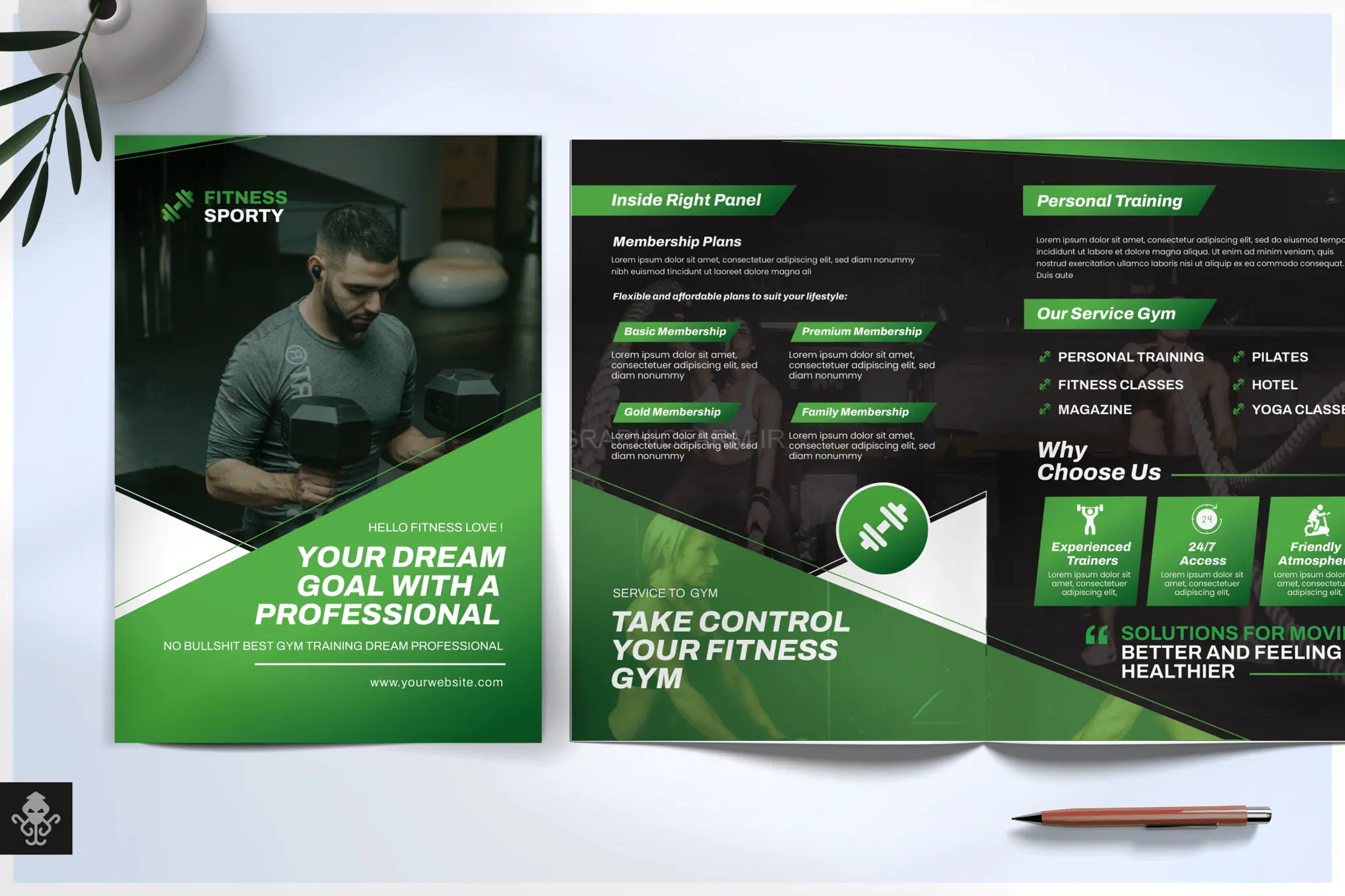 Gym Sport Bifold Brochure