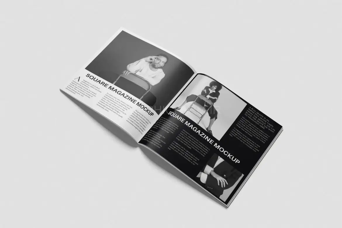 Square Magazine Mockup