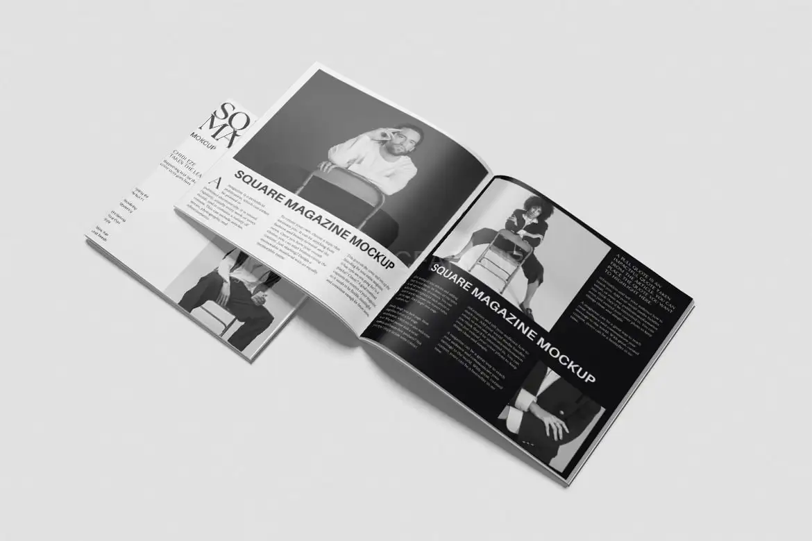 Square Magazine Mockup