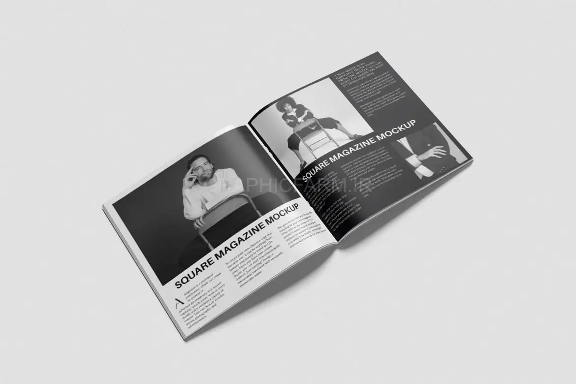 Square Magazine Mockup