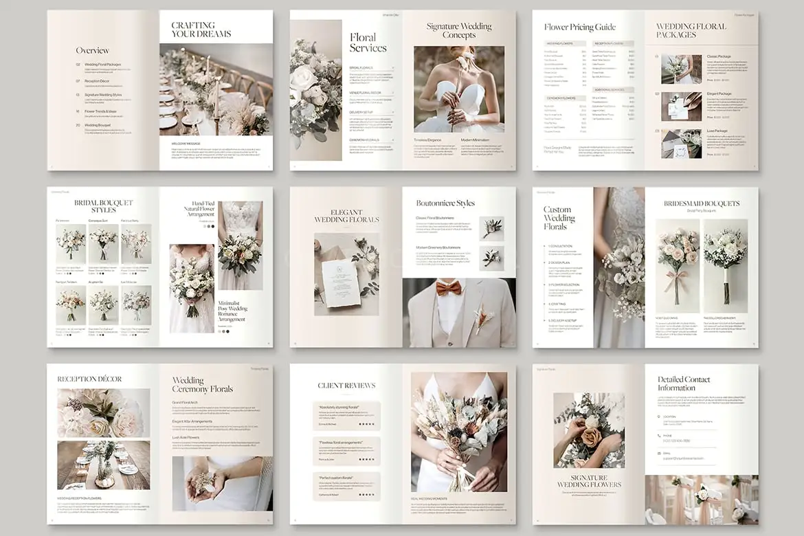 Florist Catalog & Brochure Template