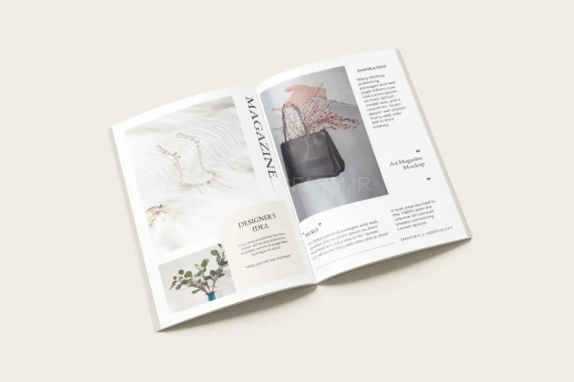 A4 Magazine Brochure Mockup