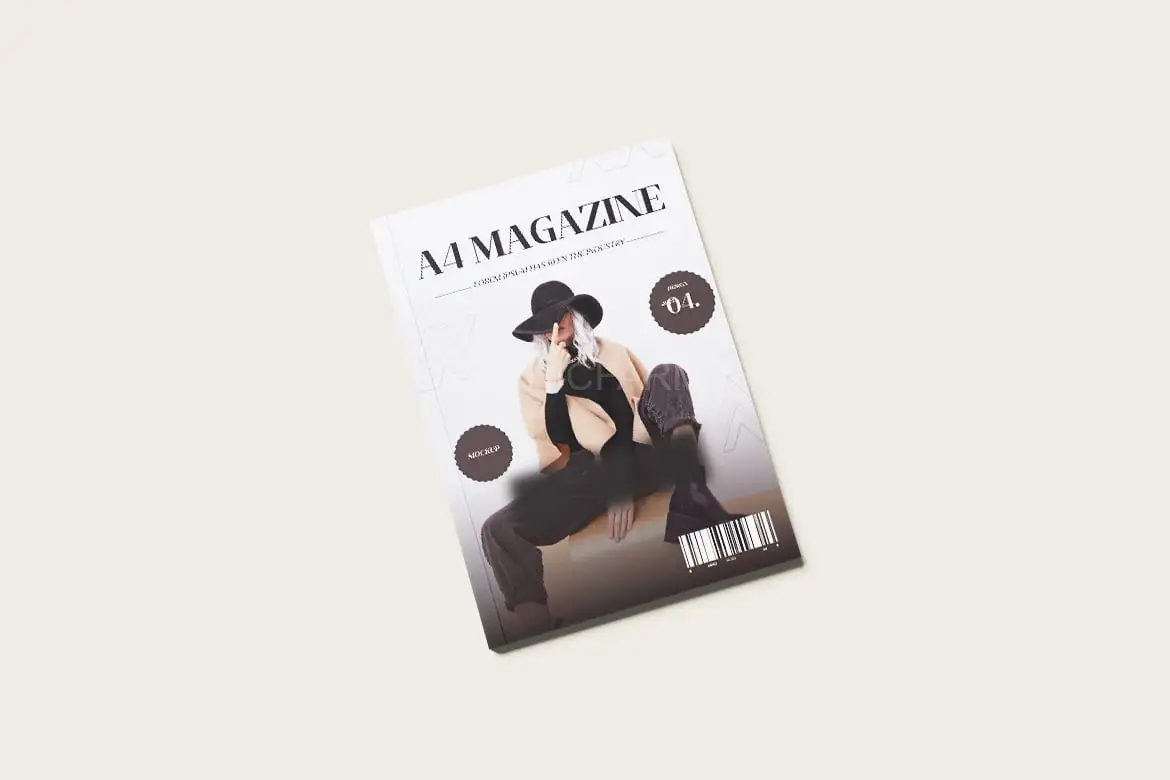 A4 Magazine Brochure Mockup