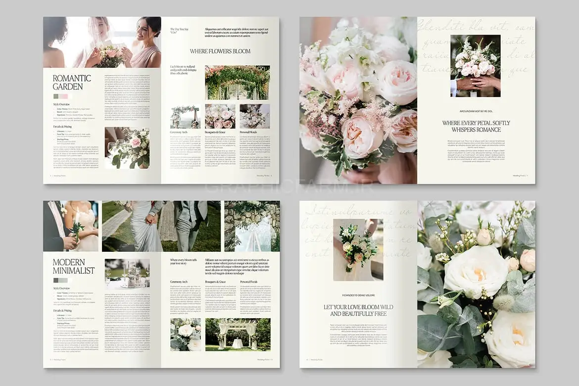 Wedding Florist Brochure Template