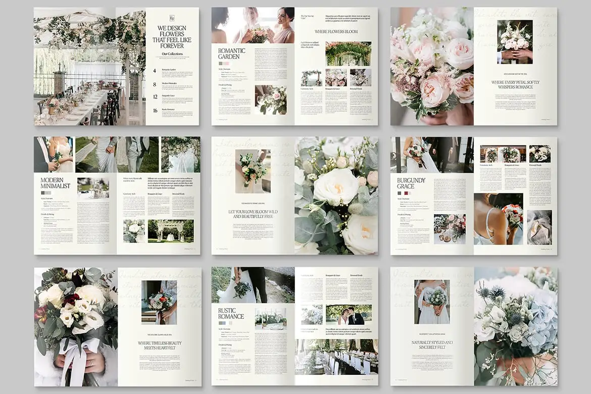 Wedding Florist Brochure Template