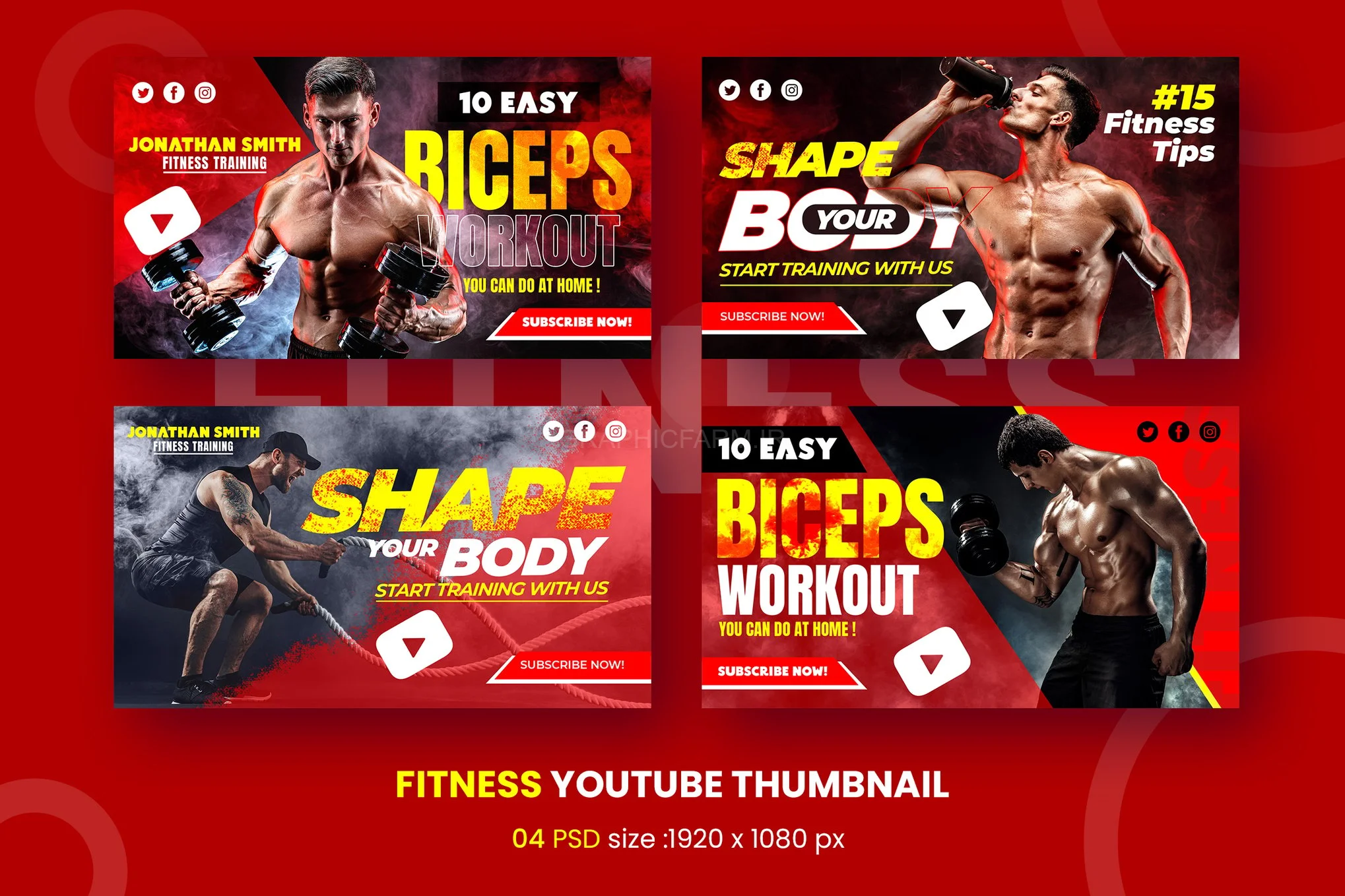 Gym Fitness Youtube Thumbnail
