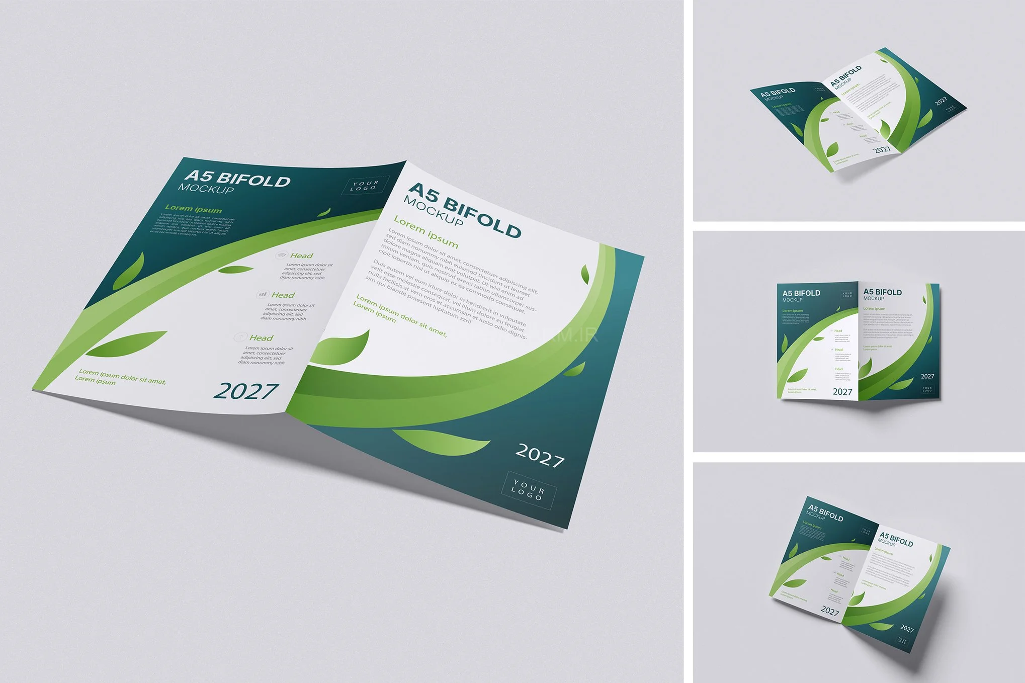 A5 Bifold Mockup