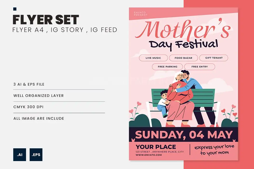 Mother Day Festival Flyer