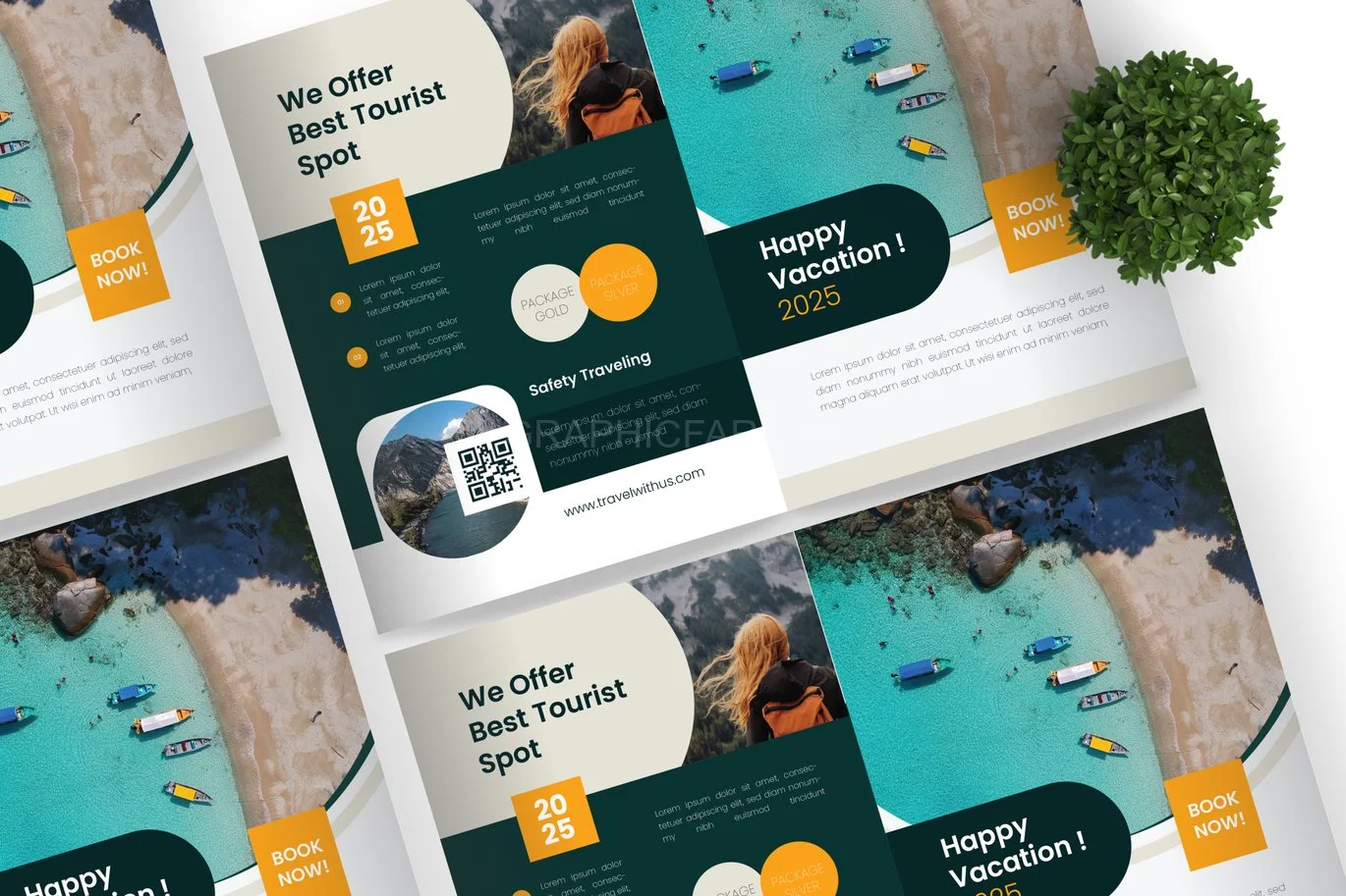 Holiday Vacation - Bifold Brochure