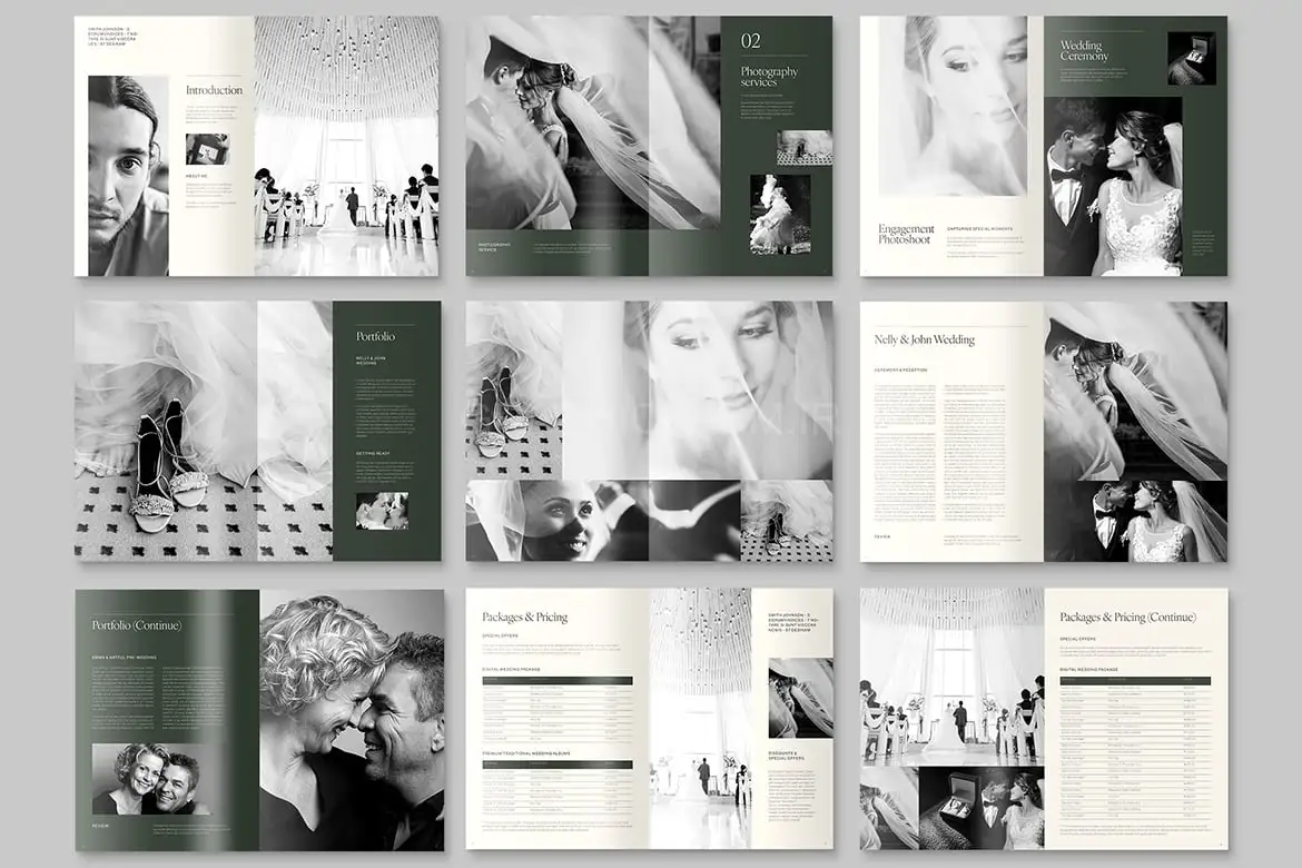 Wedding Photographer Brochure Template