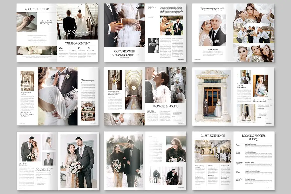 Wedding Photographer Brochure Template