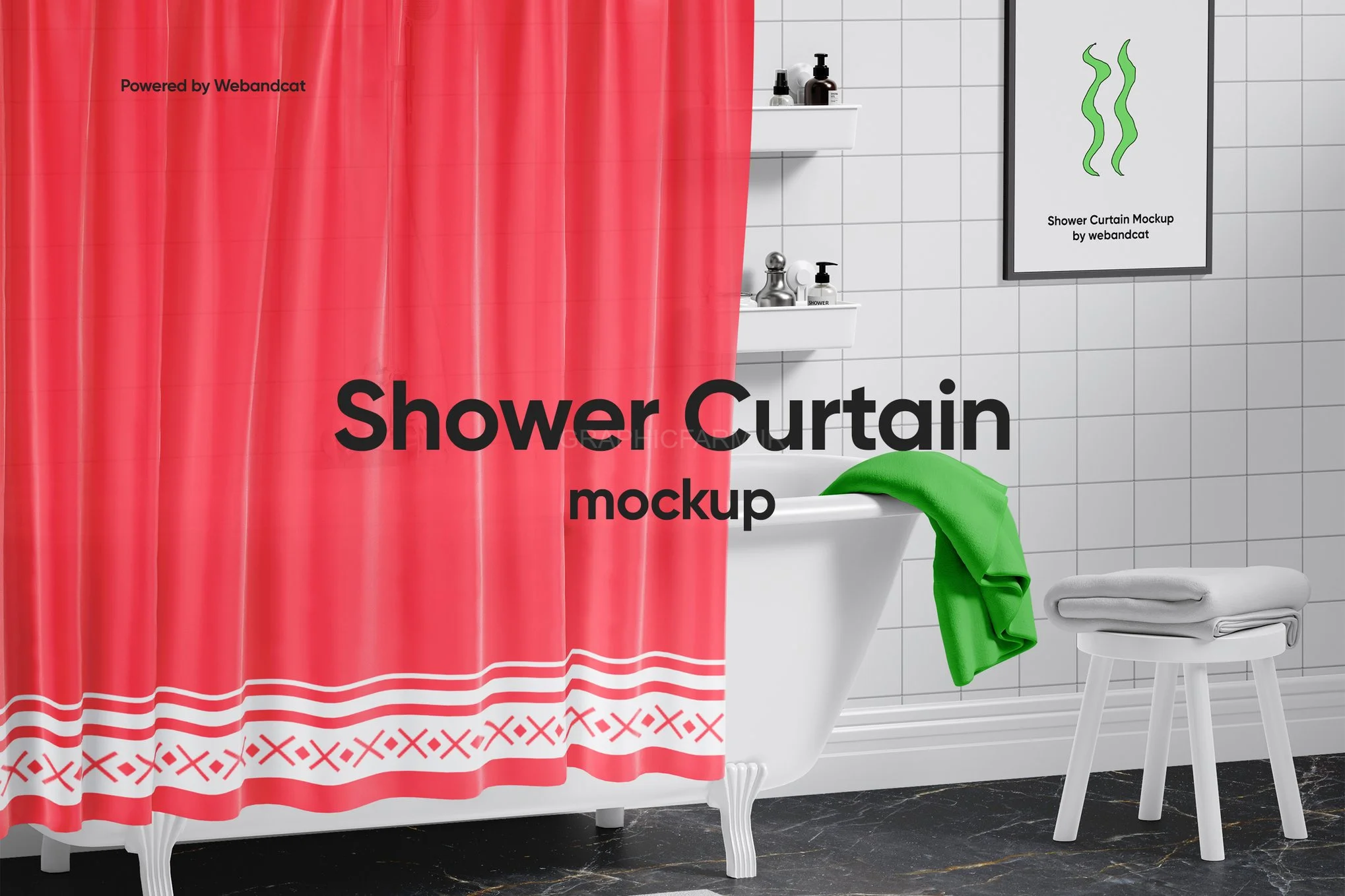 Shower Curtain Mockup
