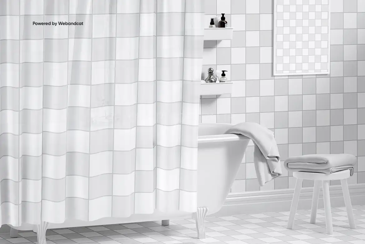 Shower Curtain Mockup