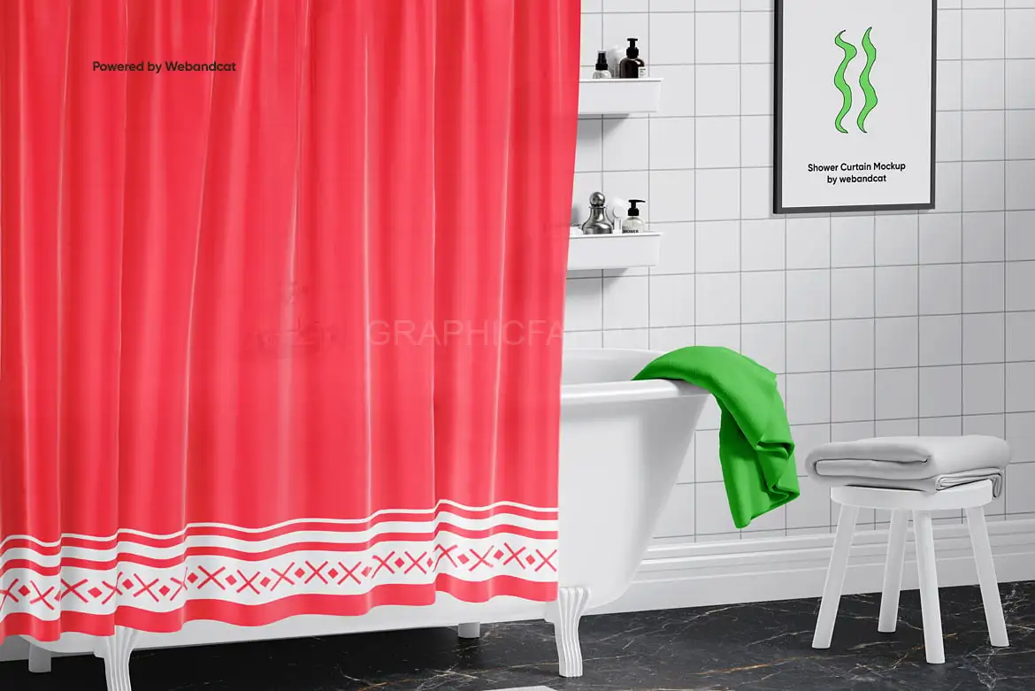 Shower Curtain Mockup