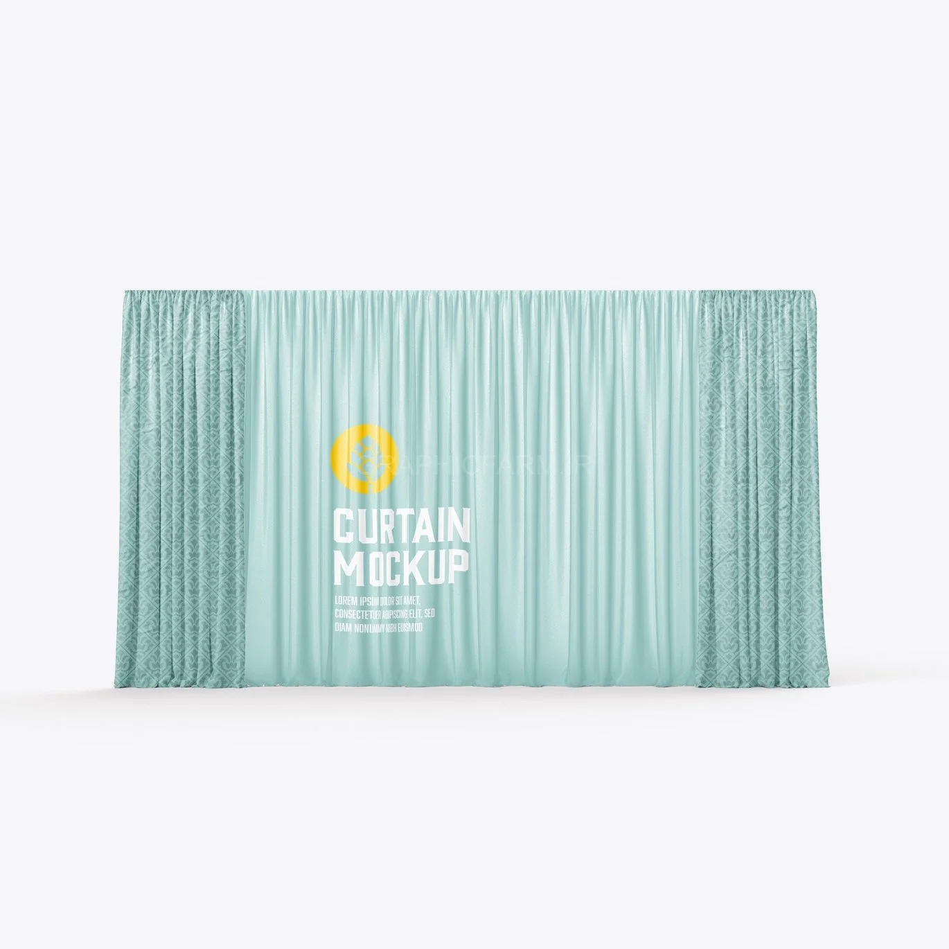 Long Curtains Mockup